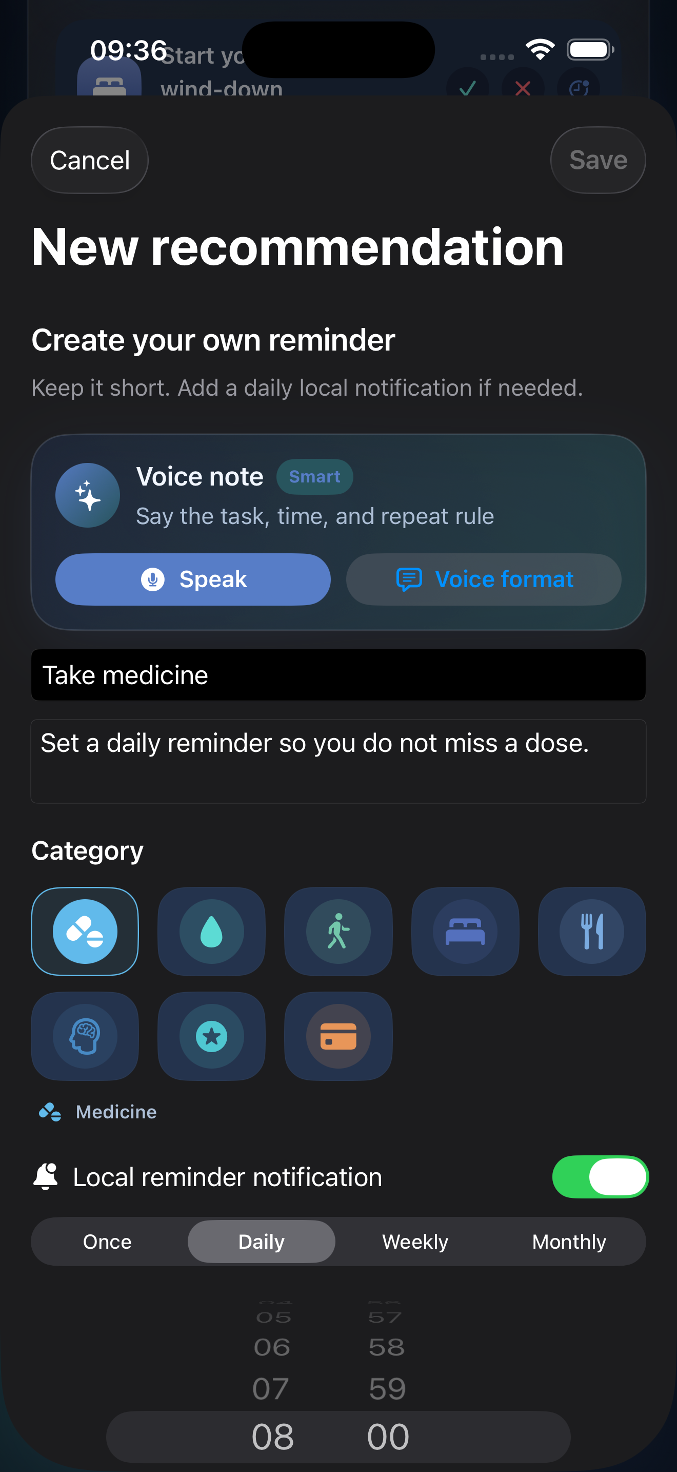 RecoHi AI quick setup on iPhone